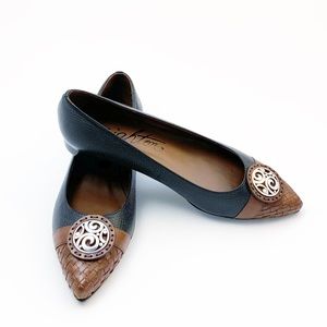 Brighton Ebony Black and brown flats